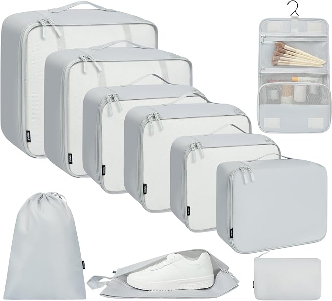 BAGAIL 6 Set/8 Set/10 Set Packing Cubes Various Sizes Packing Organizer by BAGAIL