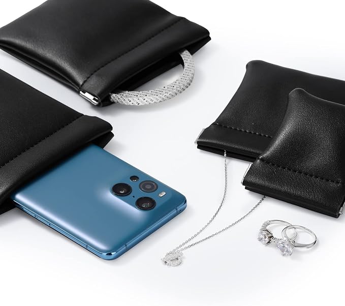 PU Leather Jewelry Travel Pouch Bag Leather Sunglasses Pouch Christmas - Image 3
