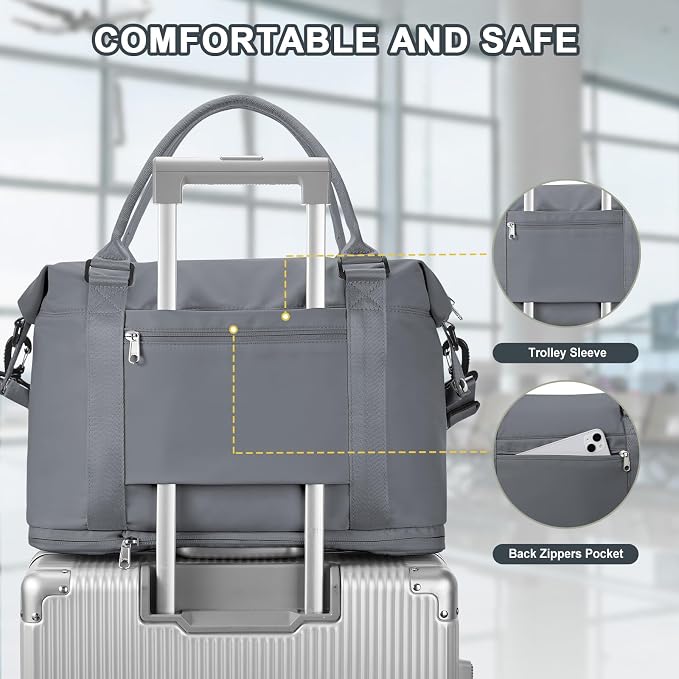 Travel Duffel Bag, Sports Tote Gym Bag, Shoulder Weekender Overnight Bag - Image 2