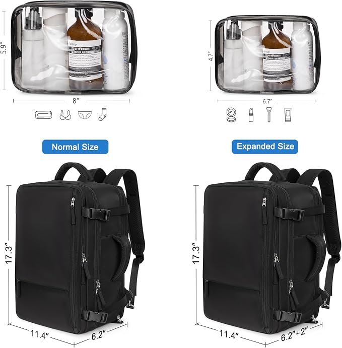 Hanples Travel Backpack for Women Men, Large Carry On Person Item Luggage - Image 3