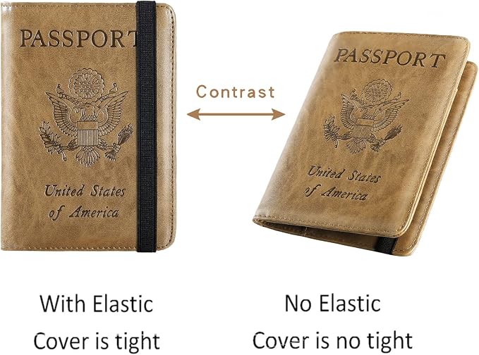 Passport Holder Cover Wallet Travel Essentials RFID Blocking Leather Card Case - Image 8