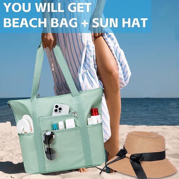 LEDAOU Beach Bags for Women, Beach Bags Waterproof Sandproof, Packable Beach - Image 6
