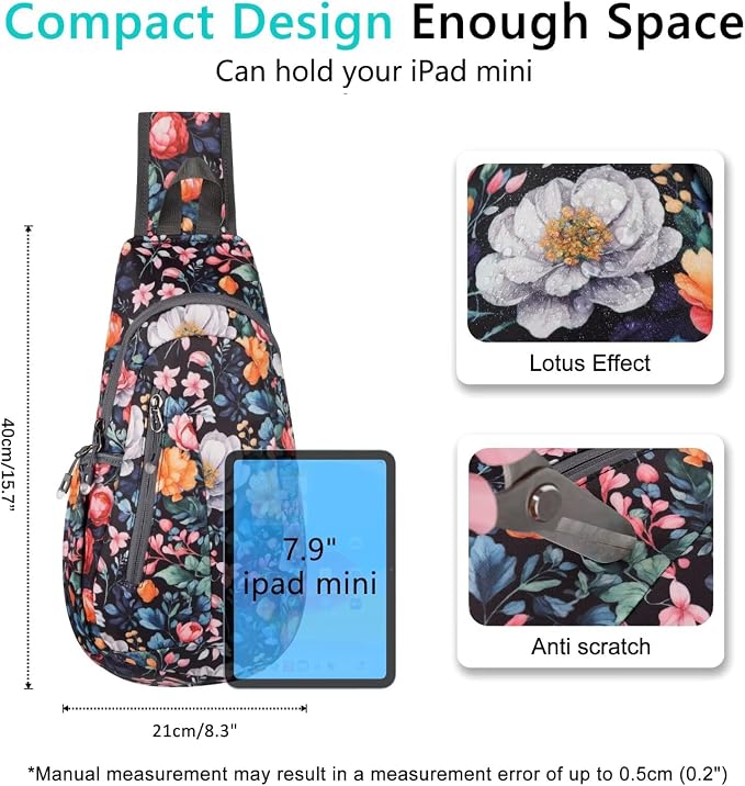 TITECOUGO Small Sling Bag, Lightweight Crossbody Backpack - Image 4