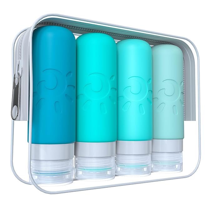 Travel Bottles for Toiletries, TSA Approved Travel Containers 3oz Leak Proof by ZAFIT