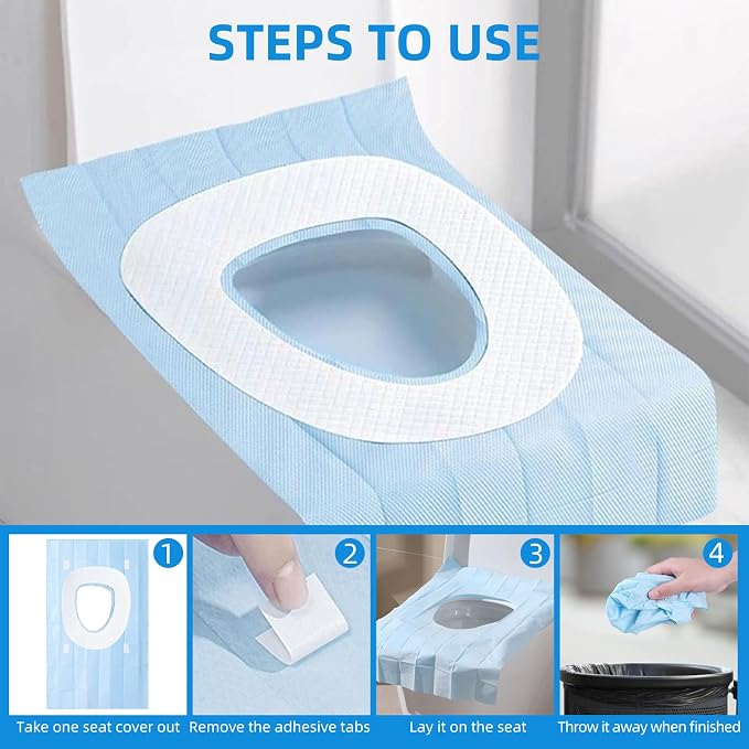 35 Pack Toilet Seat Covers Disposable 16x24 Inch XL Portable Toilet Liners - Image 6