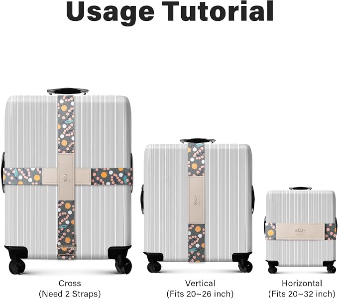 Luggage Straps for Suitcases, Adjustable Luggage Elastic Belt, Travel - Image 3