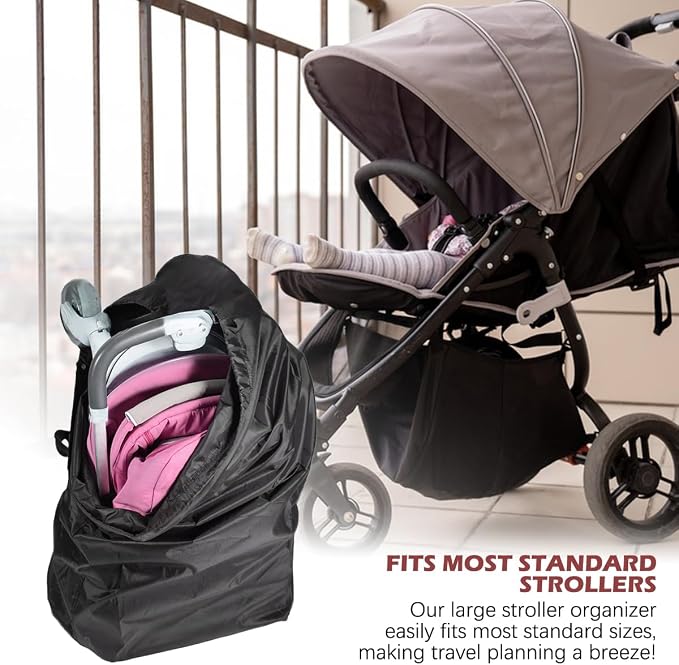 DOERDO Stroller Transport Bags, Large Foldable Carrying Storage Bag - Image 4