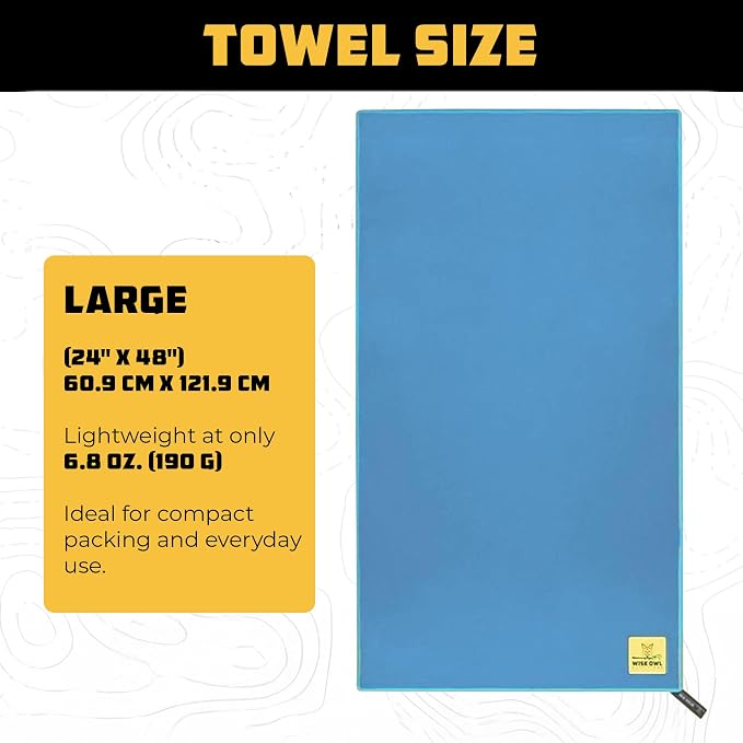 Wise Owl Outfitters Microfiber Camping Towel - Image 3