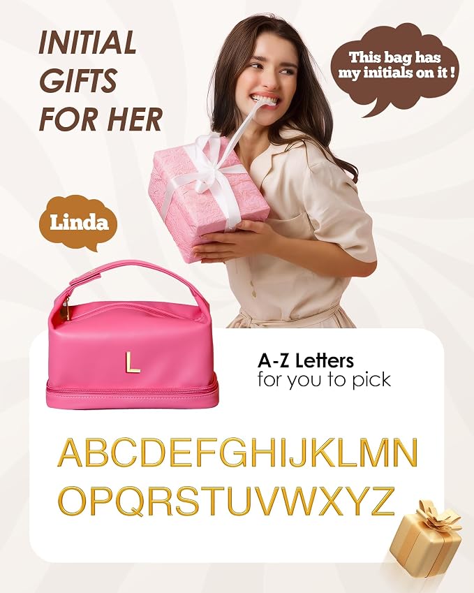 Tween Girls Birthday Women Gift, Personalized Makeup Bag - Image 2