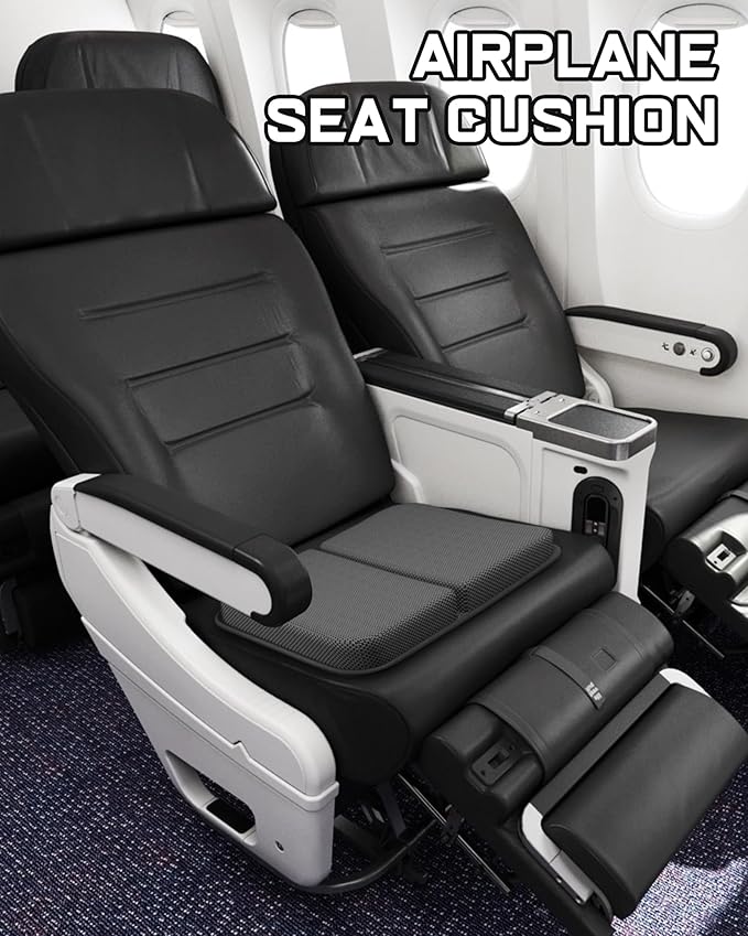 Gel Travel Seat Cushion, Portable Airplane Seat Cushion, 14.5" x 10.5" Thick & - Image 5