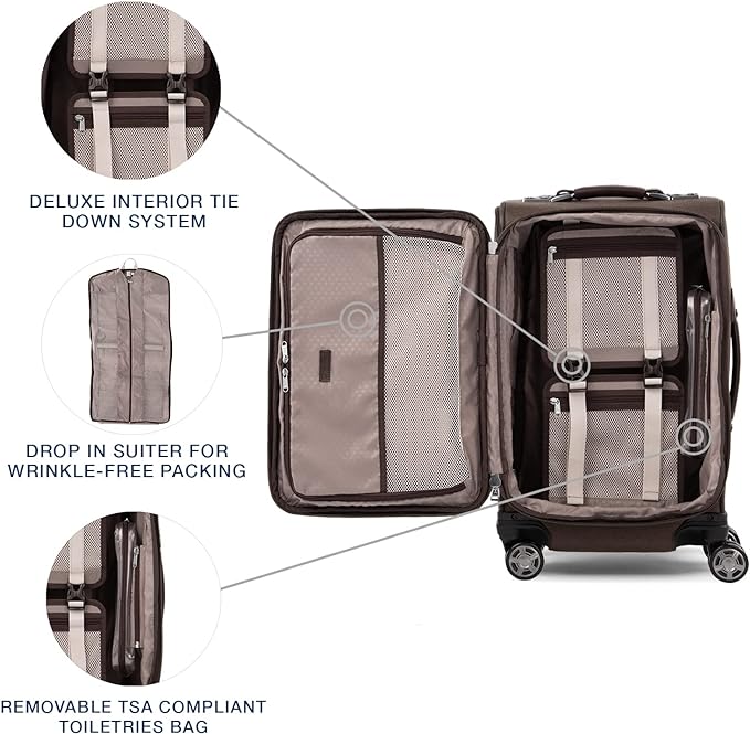 Travelpro Platinum Elite Softside Expandable Carry on Luggage, 8 Wheel Spinner - Image 5