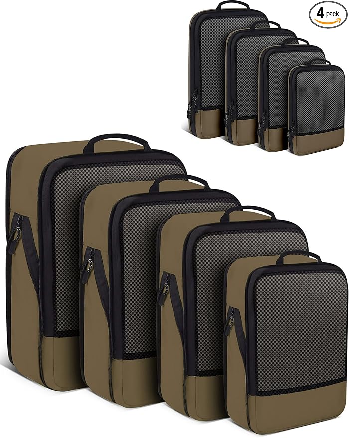 4 PCS Set Compression Packing Cubes by SDGFUI