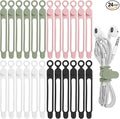 Nearockle 24Pcs Silicone Cable Straps Cord Organizer by ELECTRONICSORGANIZATION