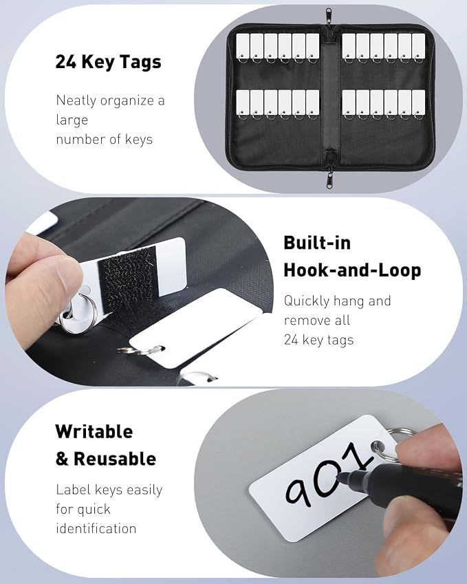 Uniclife Zippered Key Case, Waterproof and Fireproof Key Organizer - Image 4