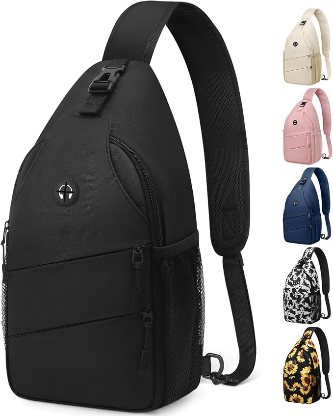 Crossbody Bags for Women Men Trendy Sling Bag Bakpack Casual Chest Bag by Pritent