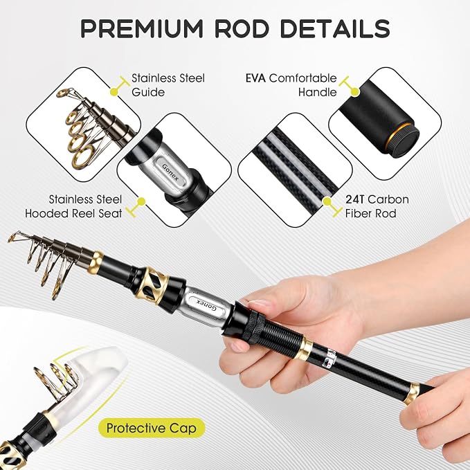 Fishing Rod and Reel Combo Telescopic Pole Set - Image 2