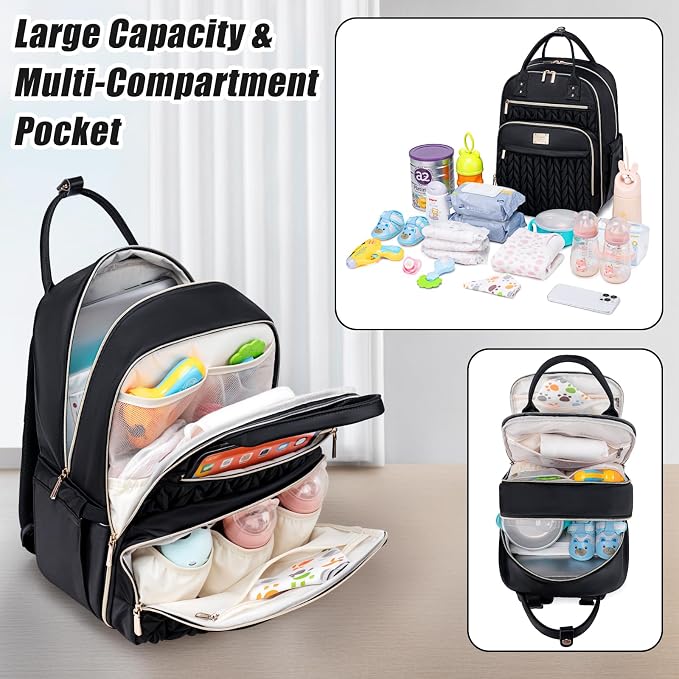 Diaper Bag Backpack, Stylish Baby Diaper Bag, Waterproof Travel Diaper - Image 6