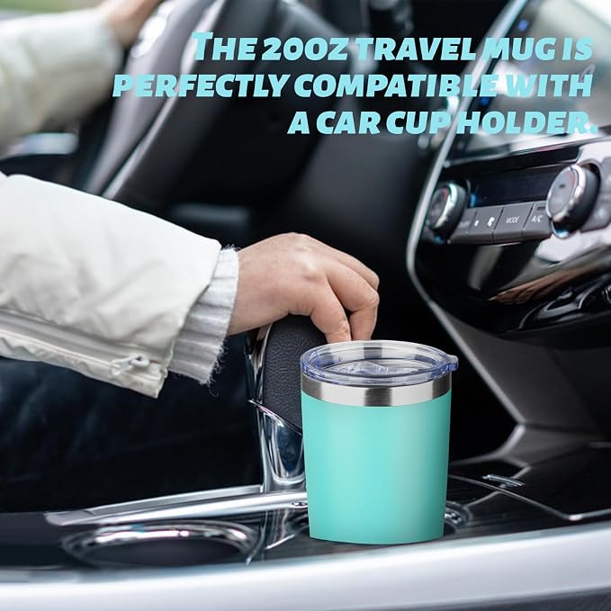 20oz Tumbler with Straw and Brush, Stainless Steel Vacuum Insulated tumbler - Image 4