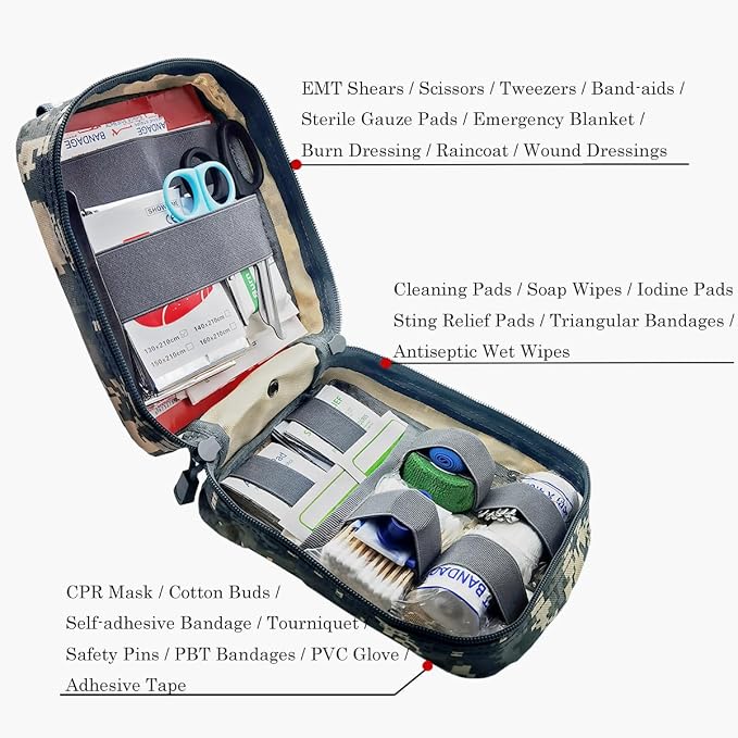 Carlebben EMT MOLLE Ifak Pouch Tactical MOLLE Medical First Aid Kit Utility - Image 4