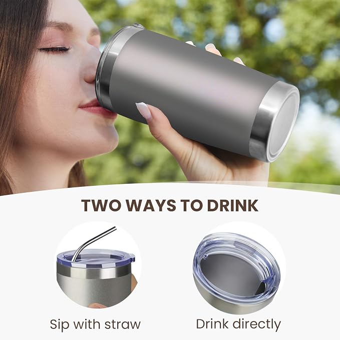 MEWAY 20oz Tumbler Cup Double Wall Vacuum Insulated Travel Mug Bulk, Stainless - Image 3