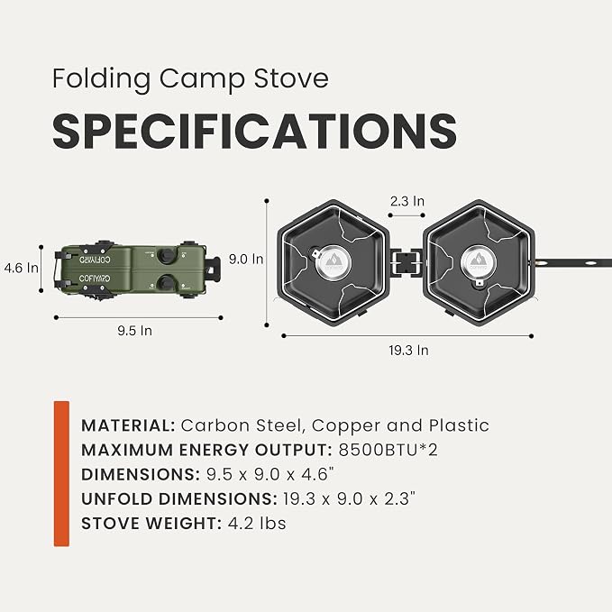 Propane 2-Burner Camping Stove - Image 3