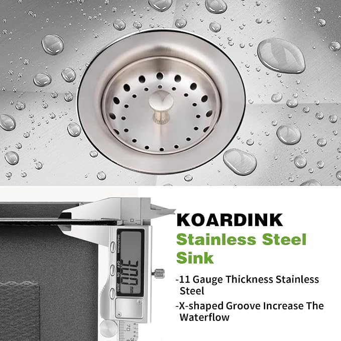 Kitchen And Bar Sink, 15x17 Inch Stainless Steel Drop In Kitchen Sink Modern - Image 5