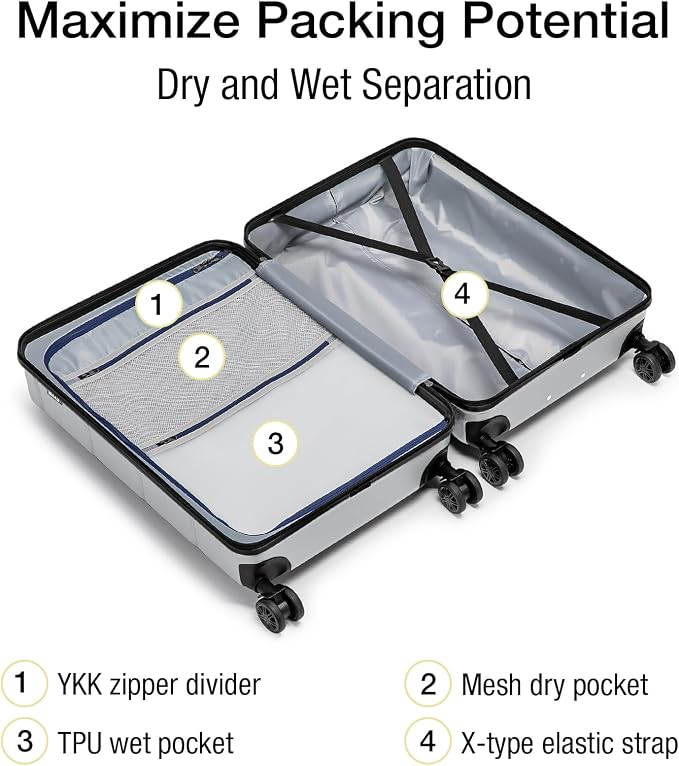 KYME Carry On Luggage 22x14x9 Airline Approved - Image 3