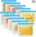 10 Pack Reusable Storage Bags, Dishwasher Safe Reusable Food Storage Bags by Unknown