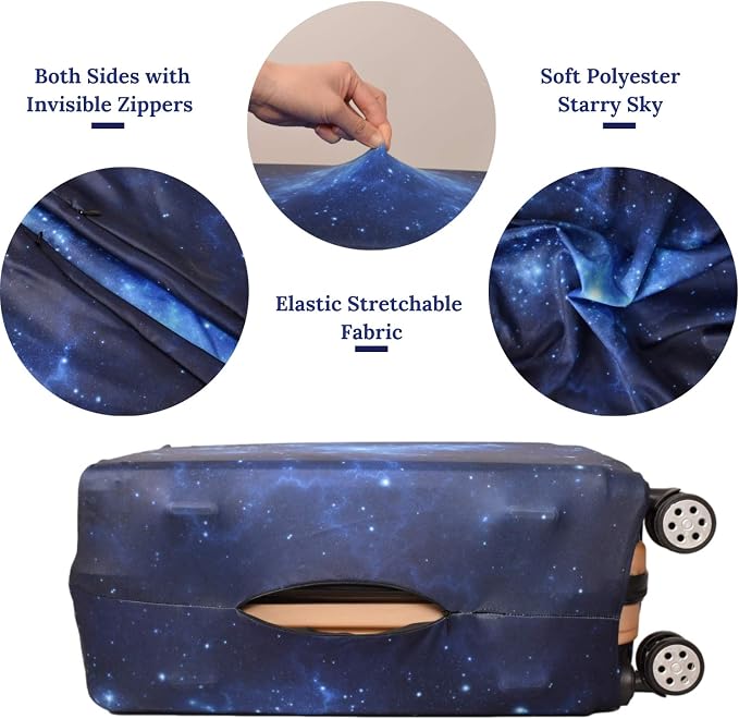 Luggage Cover, Washable Elastic Suitcase Cover Protector Galaxy, XL: Fit 29-30 - Image 3