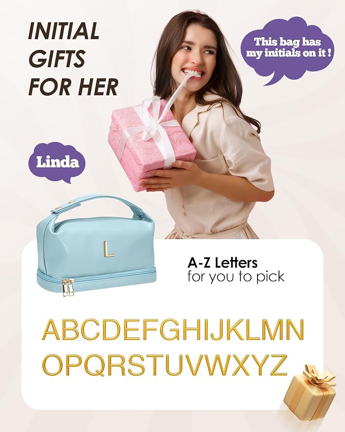College Girl Gift Ideas, Personalized Makeup Bag - Image 2
