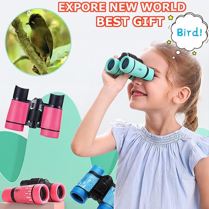 Kids Binoculars Best Gifts for 3-12 Years Boys Girls High-Resolution Optics - Image 2