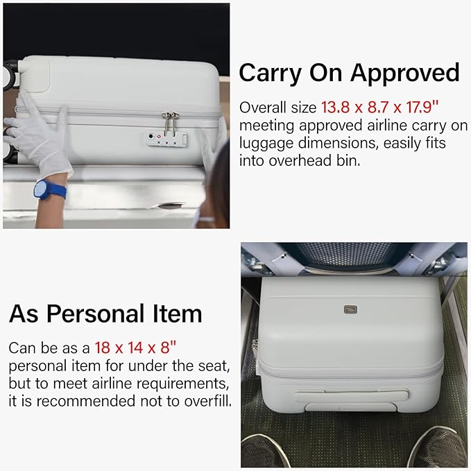 Hanke 16 Inch Underseat Carry On Luggage - Image 2