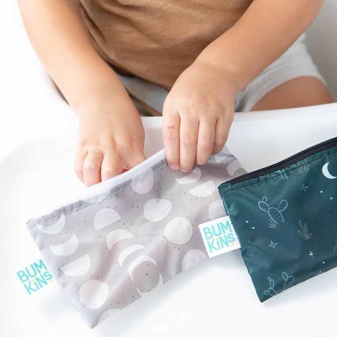 Bumkins Reusable Snack Bags, for Kids School Lunch and for Adults Portion - Image 4