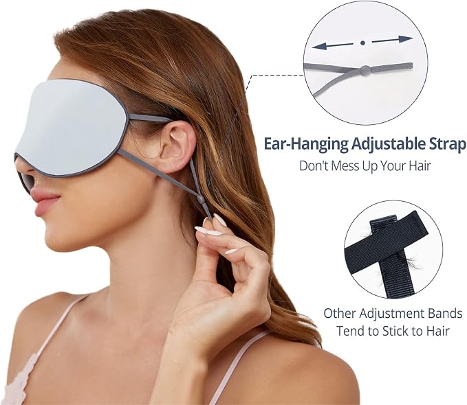 Sleeping Mask 2 Pack, Cool Double-Sided Use of Sleep Mask, Super Soft Blindfold - Image 4