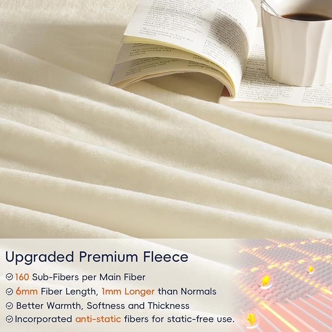 PHF Ultra Soft Fleece Blanket Twin Size, No Shed No Pilling Luxury Plush Cozy - Image 4