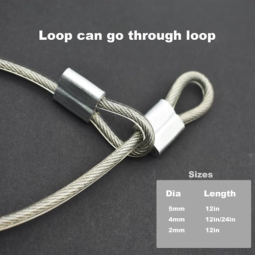 10 Pcs 2mm Wire 12 inch Vinyl Coated Stainless Steel Cable - Image 2