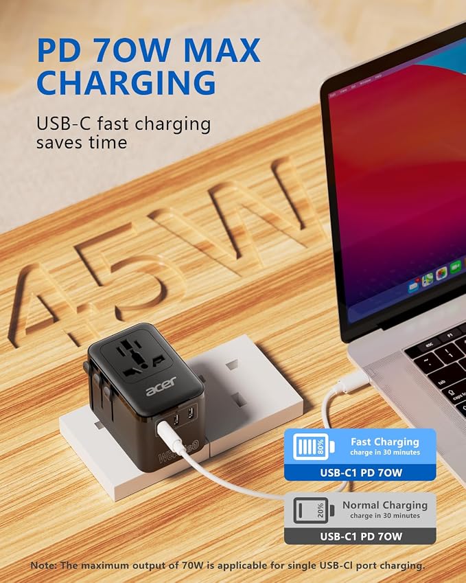 Acer 45W GaN Universal Travel Plug Adapter - Image 6
