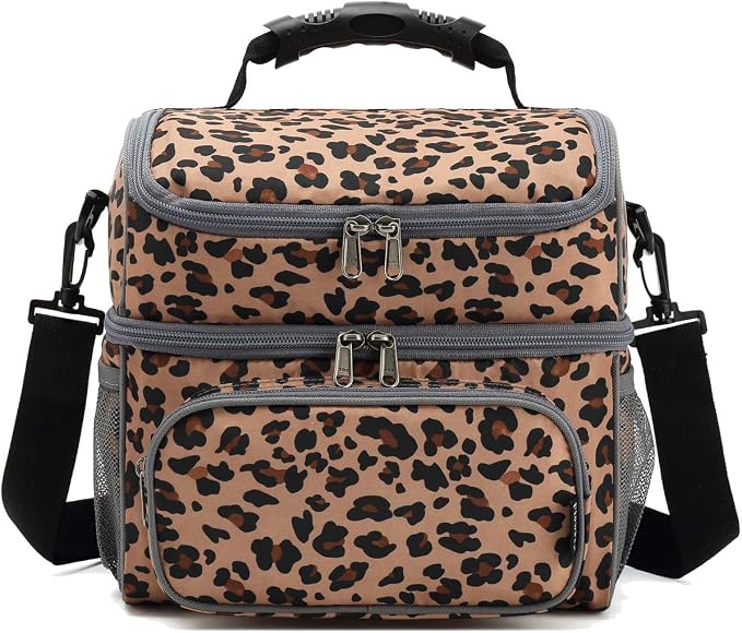 FlowFly Double Layer Cooler Insulated Lunch Bag Adult Lunch Box Large Tote Bag - Image 7