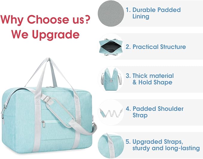 For Spirit Airlines Personal Item Bag 18x14x8 Foldable Travel Duffel Bag - Image 5