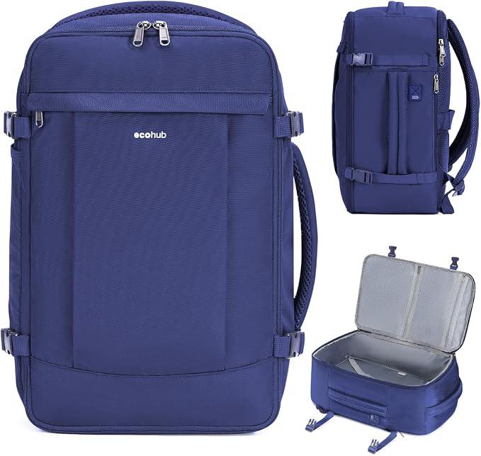 ECOHUB Travel Backpack for Men Women, Carry on Backpack by ECOHUB