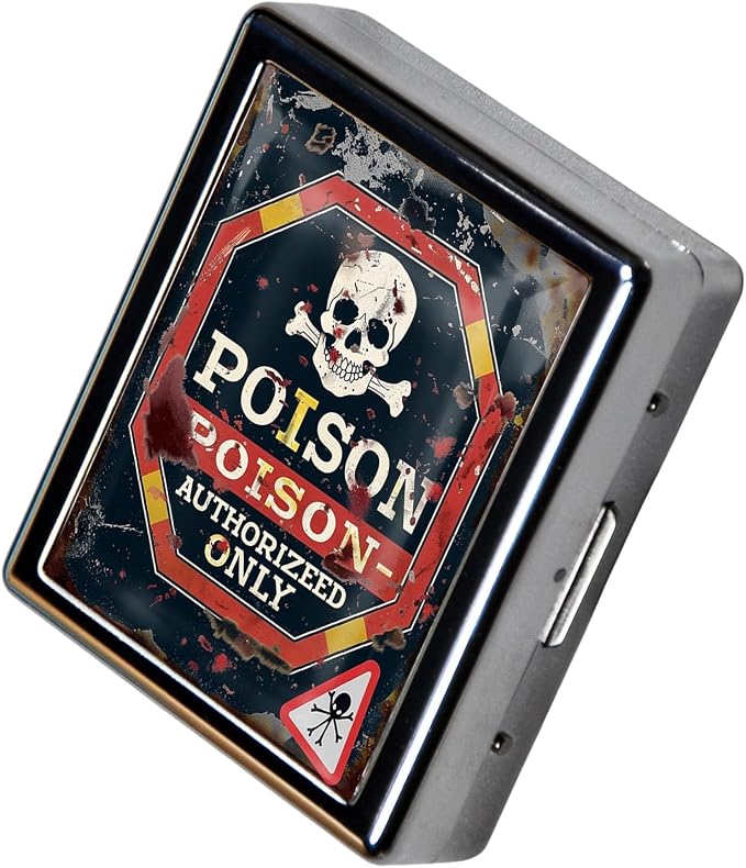 8‑Compartment Metal Pill Box Organizer – Portable Medicine Case 3″×2.6″ | - Image 3