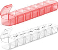Extra Large Pill Organizer 2 Pack, XL Pill Box 7 Day, Weekly Pill Case by DOHIMGIO