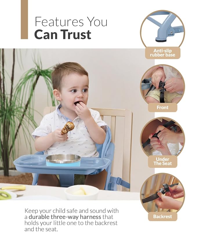 Feed Me 3-in-1 Travel High Chair Booster Seat - Image 5
