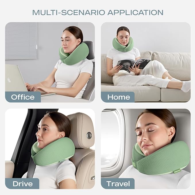 Skechers Women's Memory Foam Neck Pillow, Comfortable & Breathable Travel Pillow - Image 7