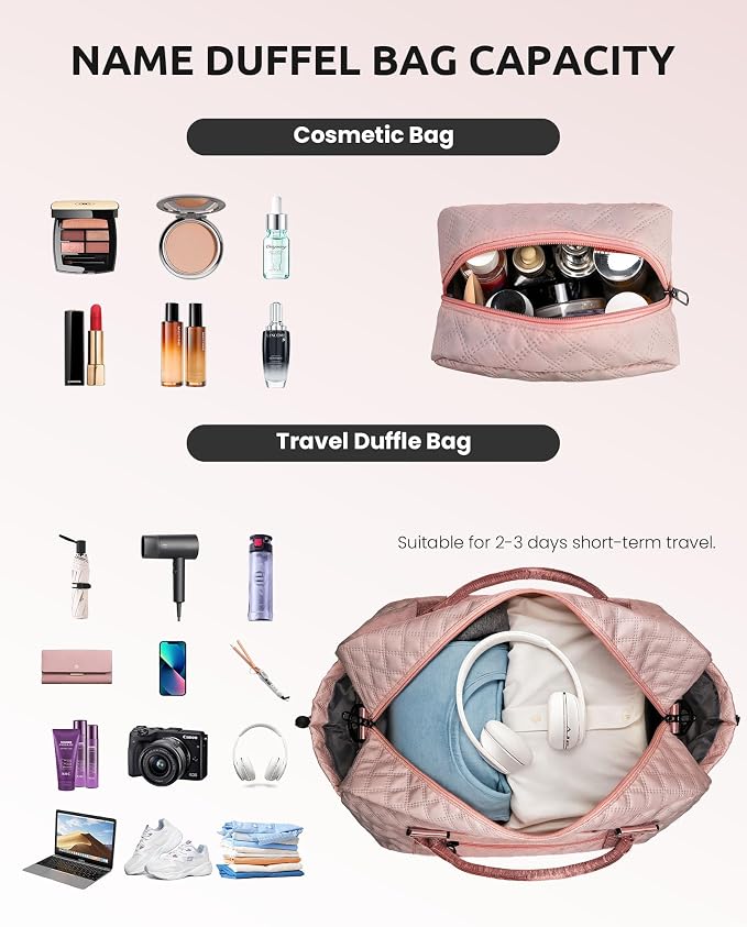 Personalized Initial semana Bag, Monogram Overnight Bag, Weekender & Travel Bag - Image 3
