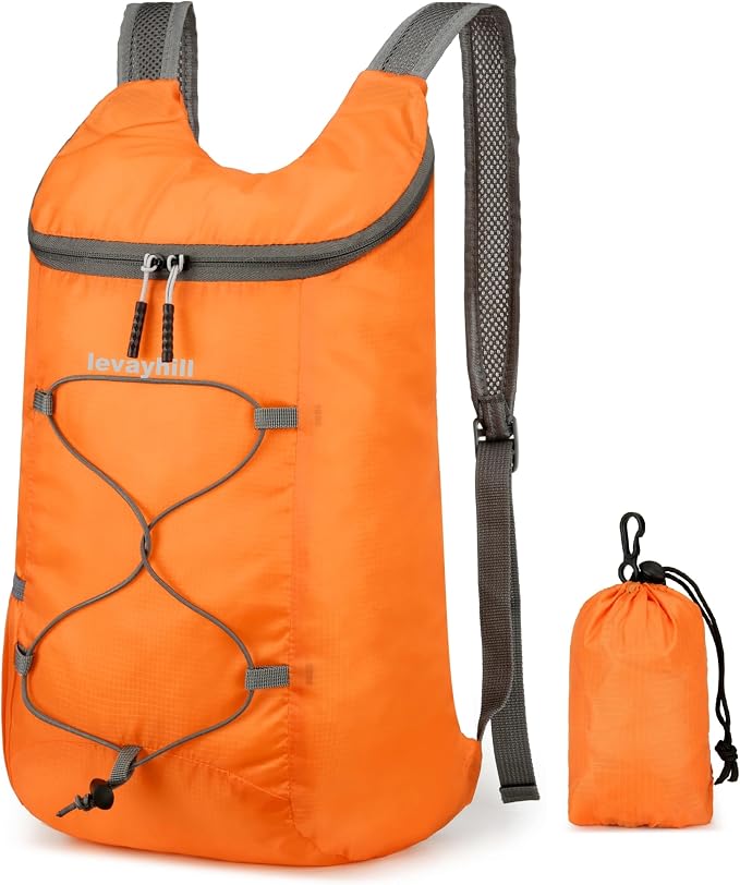16L Hiking Daypack Lightweight Foldable Travel Backpack Water Repellent Camping by Levayhill