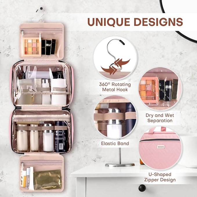 8L Travel Toiletry Bag with Jewelry Organizer - Image 5