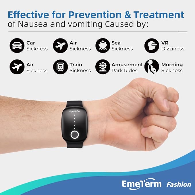 EmeTerm Fashion Anti-Nausea Wristband Relieve Morning Motion Travel Sickness - Image 2