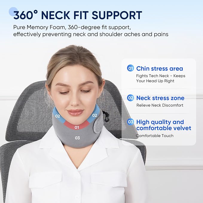 Compact Travel Pillow with Adjustable Straps & Washable Cover, Portable Neck - Image 3