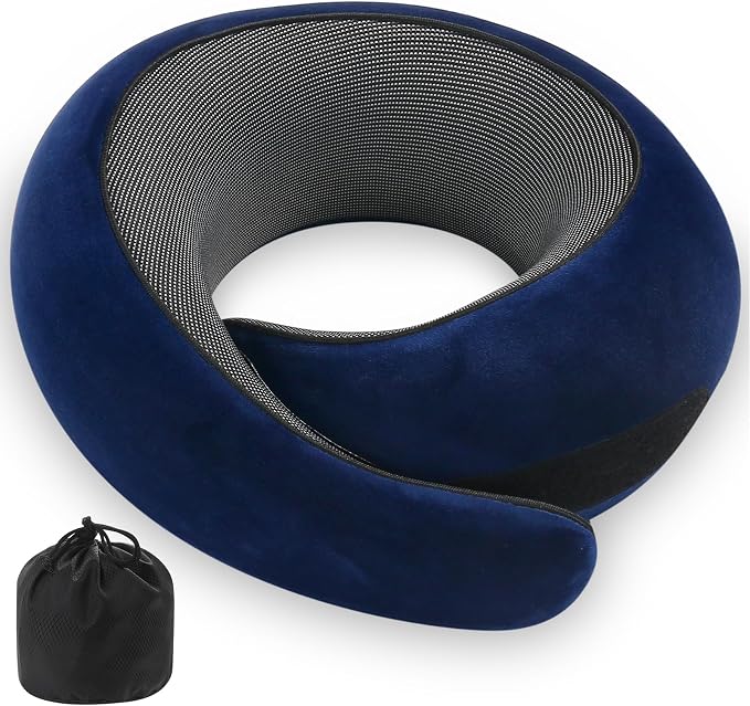 Neck Pillow, Travel Pillow uses Memory Foam to Support Neck Comfort, Ideal by Unknown